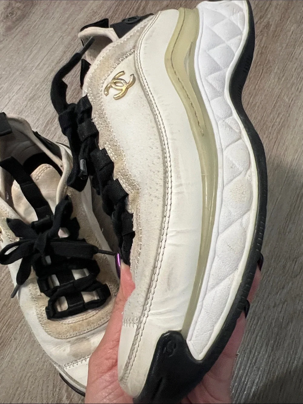 Chanel Trainers Suede and Leather Sneakers - Picture 11 of 15